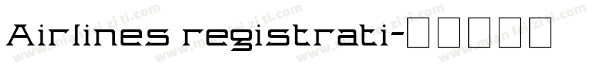 Airlines registrati字体转换